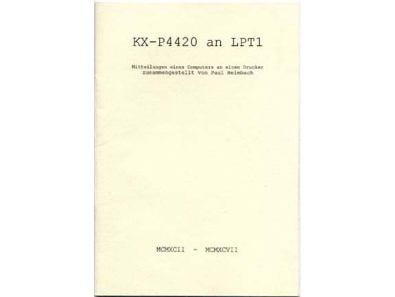 Abb.: KX-P4420 an LPT1, 1997