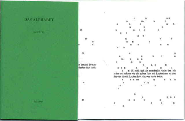 Abb.: Das Alphabet,nach Robert Walser, 1999